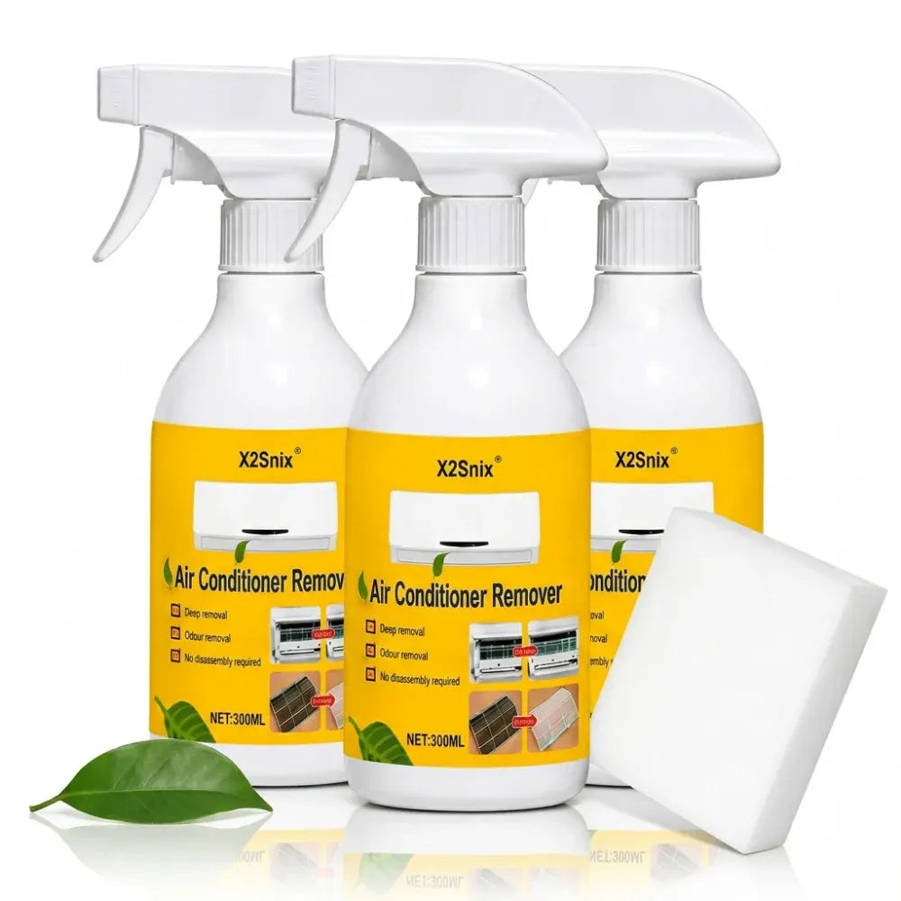 Air Conditioner Cleaning Spray Kit with Sponge - Pack of 3 Bottles