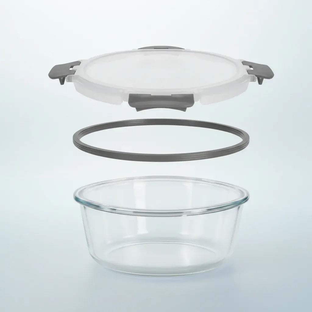 Airtight Borosilicate Glass Meal Prep Storage Container Set