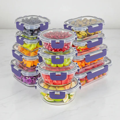 Airtight Borosilicate Glass Meal Prep Storage Container Set