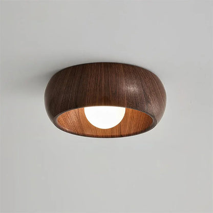 Albanora Modern Wooden LED Ceiling Light Fixture | Minimalist Design