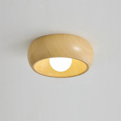 Albanora Modern Wooden LED Ceiling Light Fixture | Minimalist Design