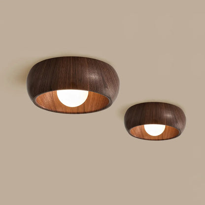 Albanora Modern Wooden LED Ceiling Light Fixture | Minimalist Design