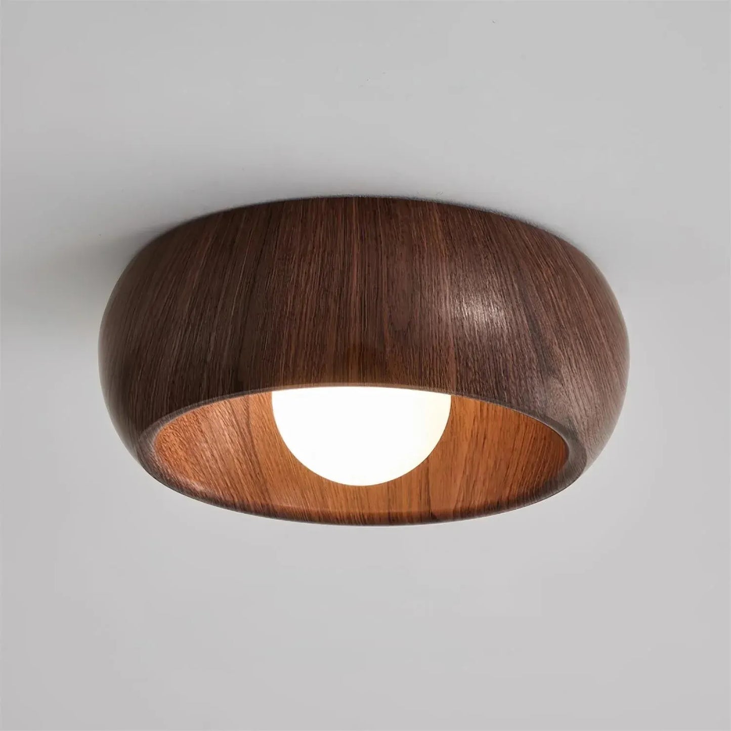 Albanora Modern Wooden LED Ceiling Light Fixture | Minimalist Design