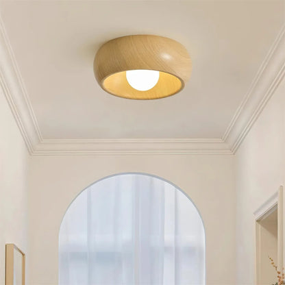 Albanora Modern Wooden LED Ceiling Light Fixture | Minimalist Design