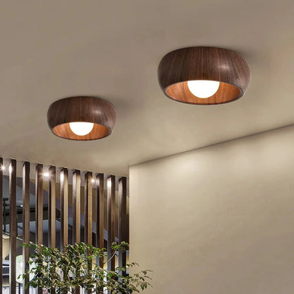 Albanora Modern Wooden LED Ceiling Light Fixture | Minimalist Design
