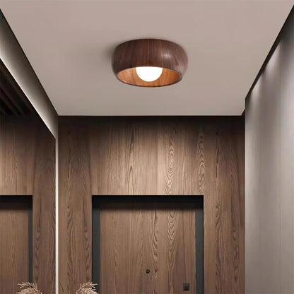 Albanora Modern Wooden LED Ceiling Light Fixture | Minimalist Design
