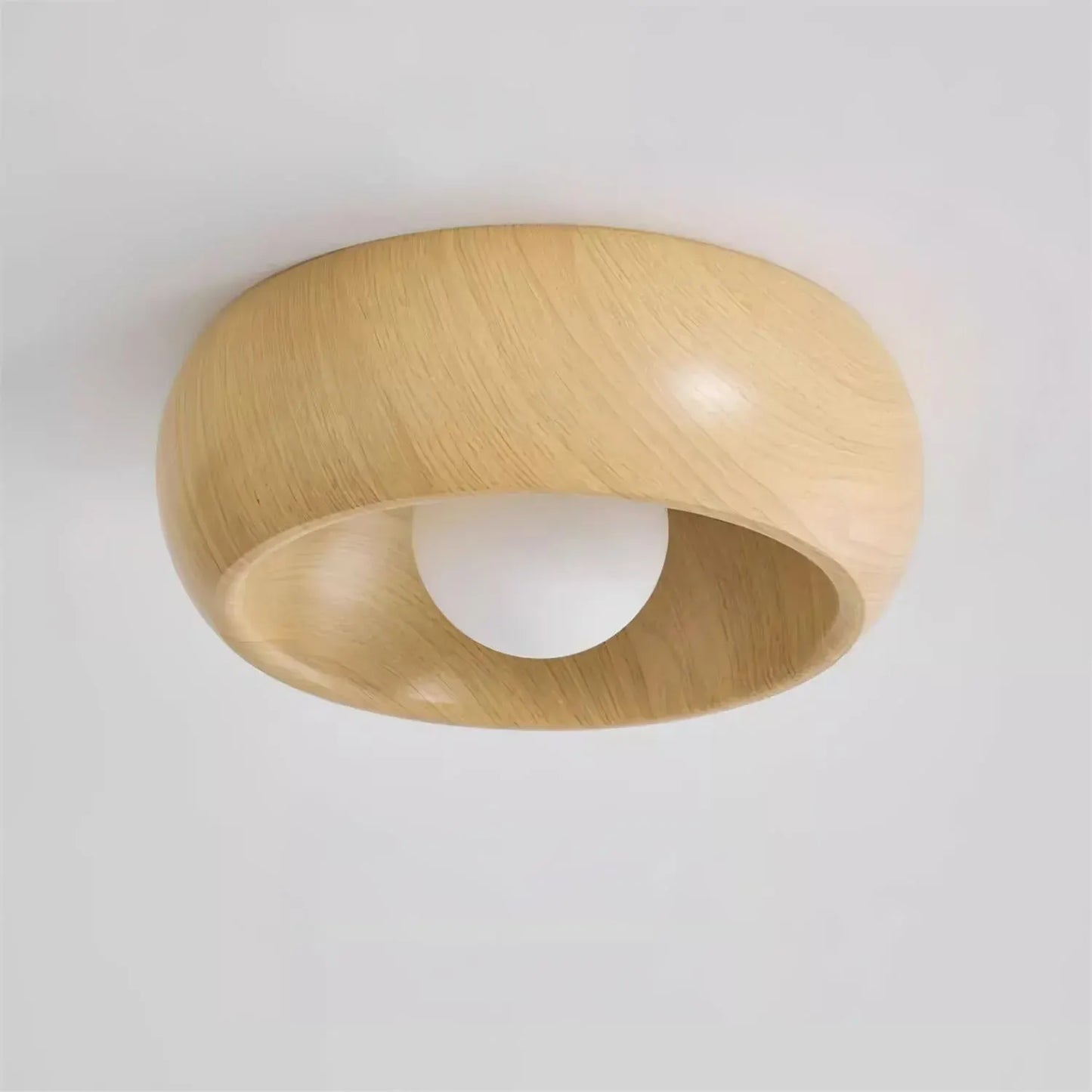 Albanora Modern Wooden LED Ceiling Light Fixture | Minimalist Design