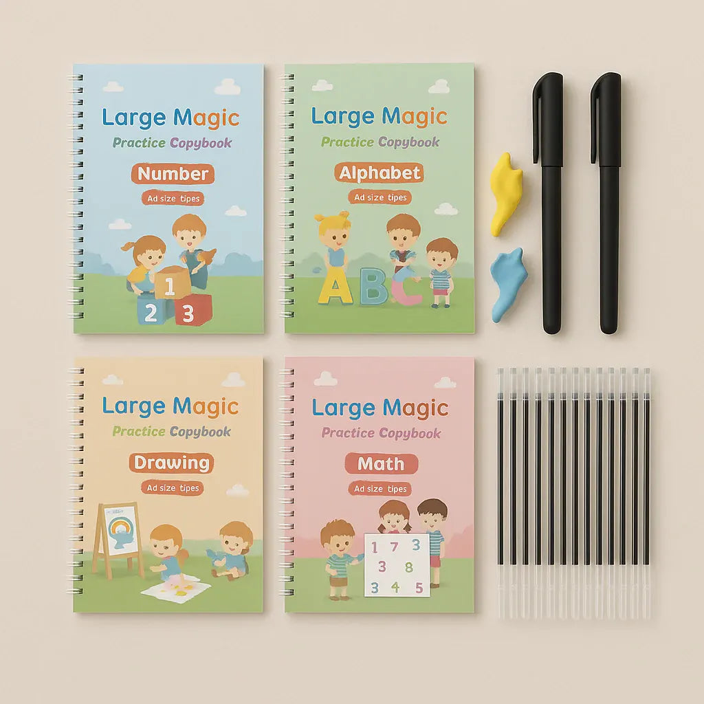 Alphabet & Number Tracing Practice Book for Math and Drawing Skills