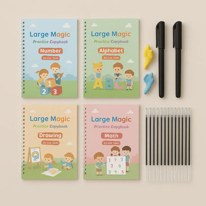 Alphabet & Number Tracing Practice Book for Math and Drawing Skills