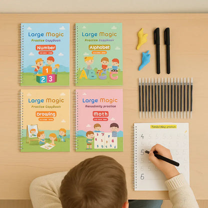 Alphabet & Number Tracing Practice Book for Math and Drawing Skills