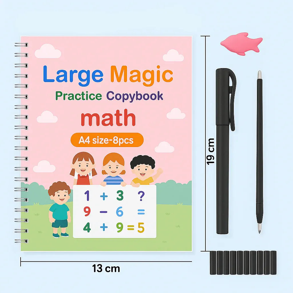 Alphabet & Number Tracing Practice Book for Math and Drawing Skills