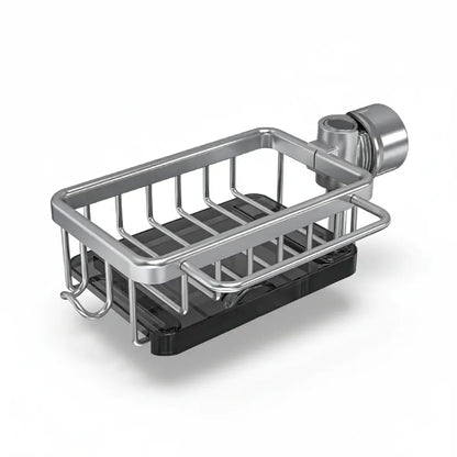 Aluminum Kitchen Sink Storage Basket with Fast-Drain Design