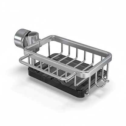 Aluminum Kitchen Sink Storage Basket with Fast-Drain Design