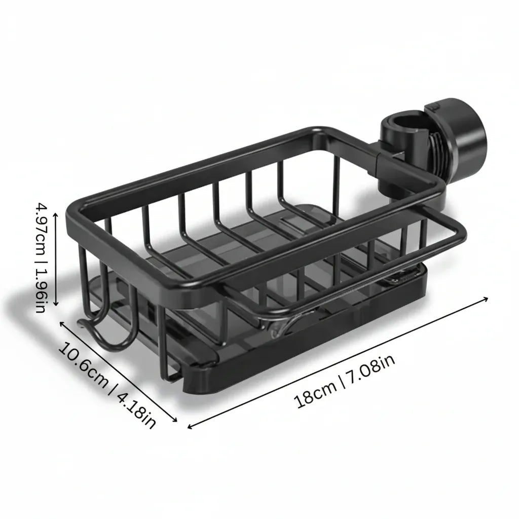 Aluminum Kitchen Sink Storage Basket with Fast-Drain Design