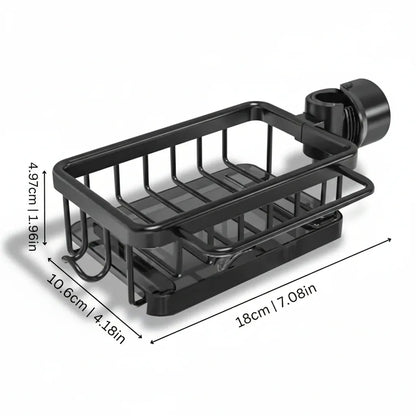 Aluminum Kitchen Sink Storage Basket with Fast-Drain Design