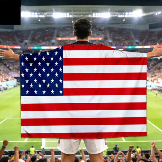 American Flag Cape Banner - Patriotic Fan Accessory for World Cup Events