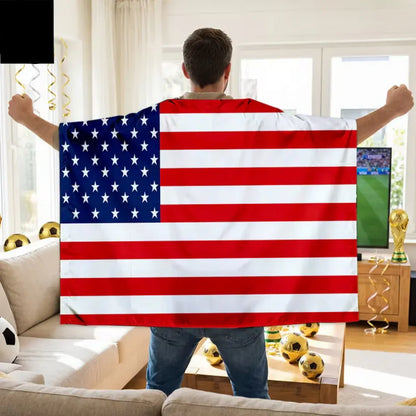 American Flag Cape Banner - Patriotic Fan Accessory for World Cup Events