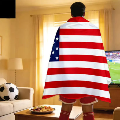 American Flag Cape Banner - Patriotic Fan Accessory for World Cup Events
