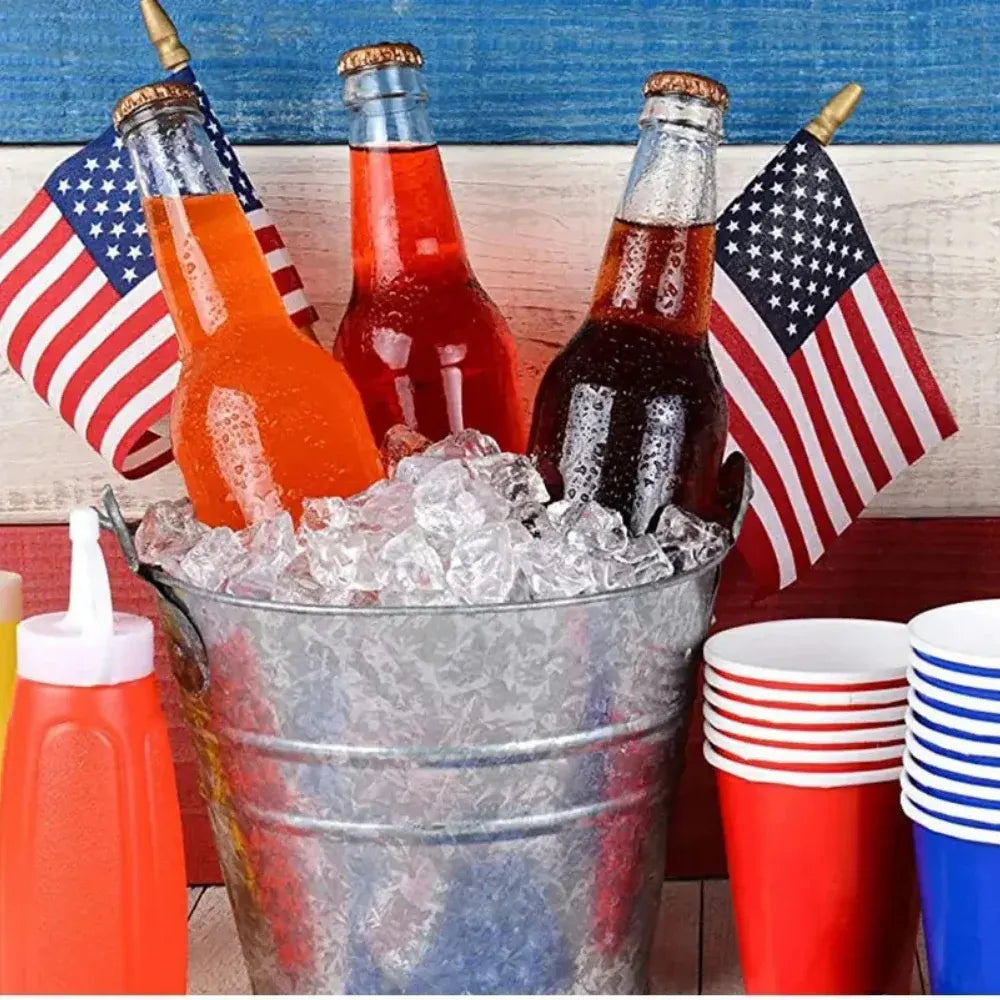 American Flag Handheld Sticks - Mini Flags for Sporting Events