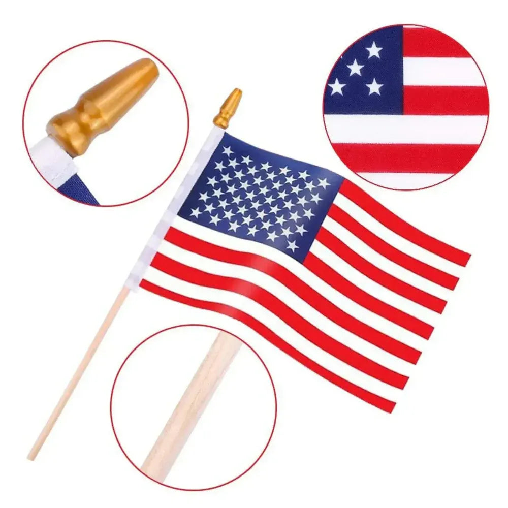 American Flag Handheld Sticks - Mini Flags for Sporting Events
