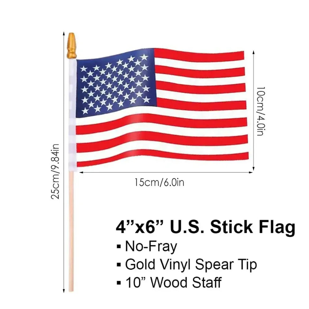 American Flag Handheld Sticks - Mini Flags for Sporting Events
