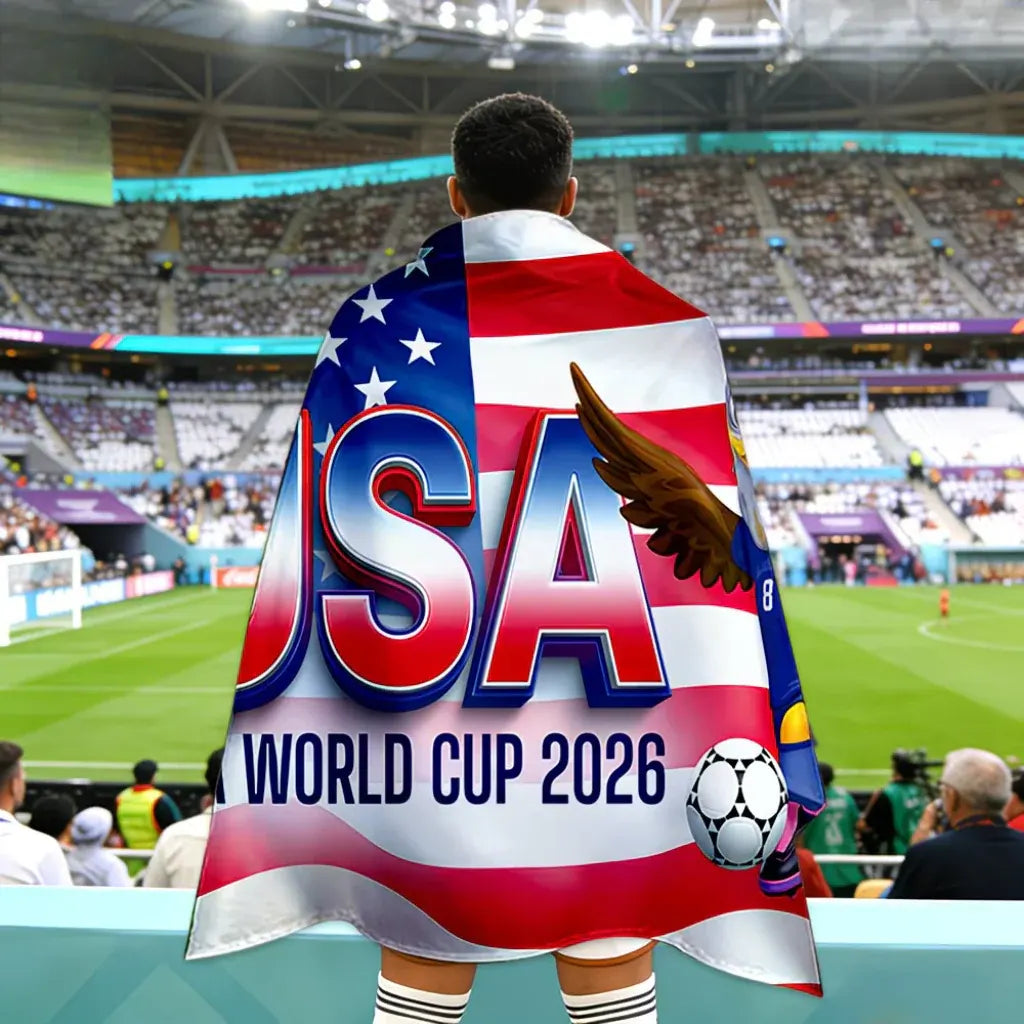 American Flag Soccer Fan Cape - World Cup Game Day Supporter Gear