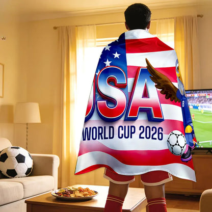 American Flag Soccer Fan Cape - World Cup Game Day Supporter Gear