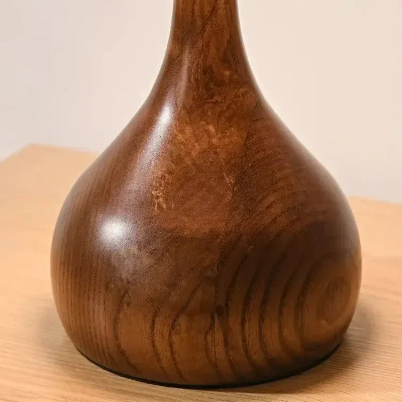 Andi Brass & Wood Glass Table Lamp | Modern Accent Lighting