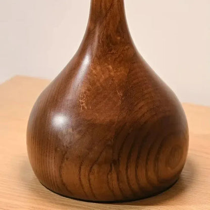 Andi Brass & Wood Glass Table Lamp | Modern Accent Lighting