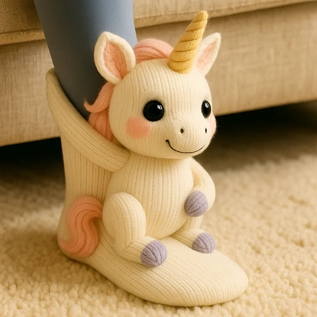 Animal 3D Print House Design Warm Non-Slip Socks