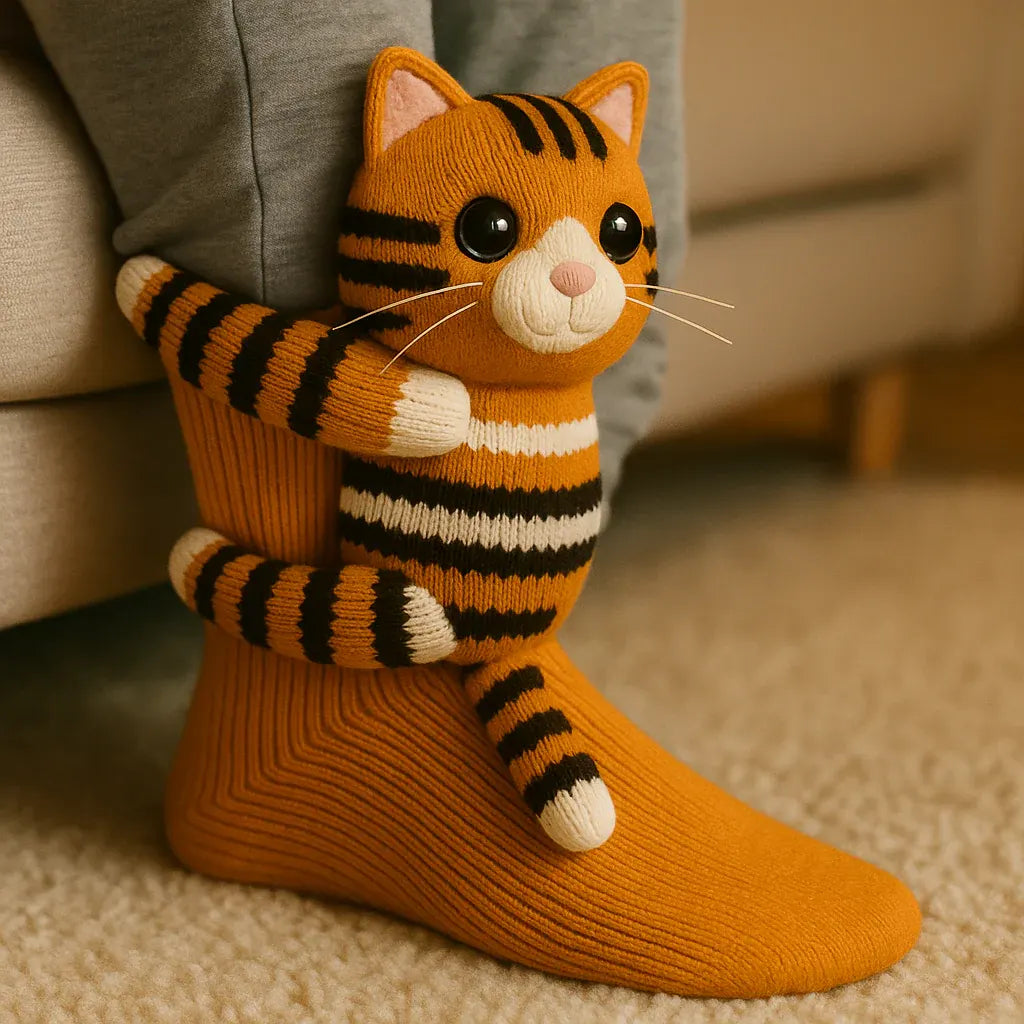 Animal 3D Print House Design Warm Non-Slip Socks