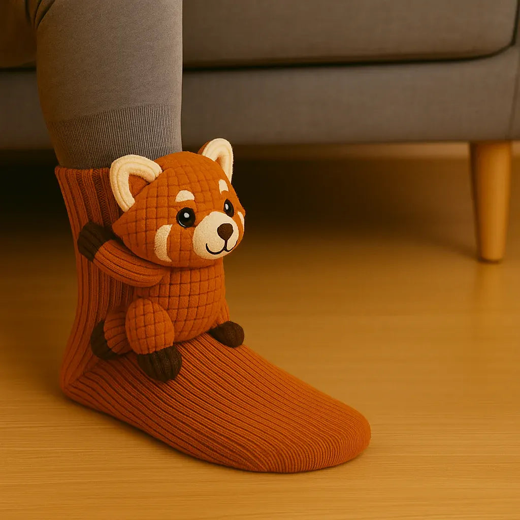 Animal 3D Print House Design Warm Non-Slip Socks