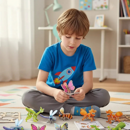 Animal 3D Puzzle Set for Kids – Educational Cartoon Toy