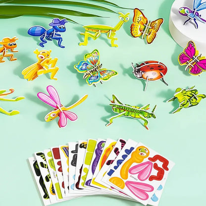 Animal 3D Puzzle Set for Kids – Educational Cartoon Toy