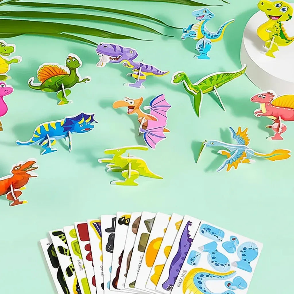 Animal 3D Puzzle Set for Kids – Educational Cartoon Toy