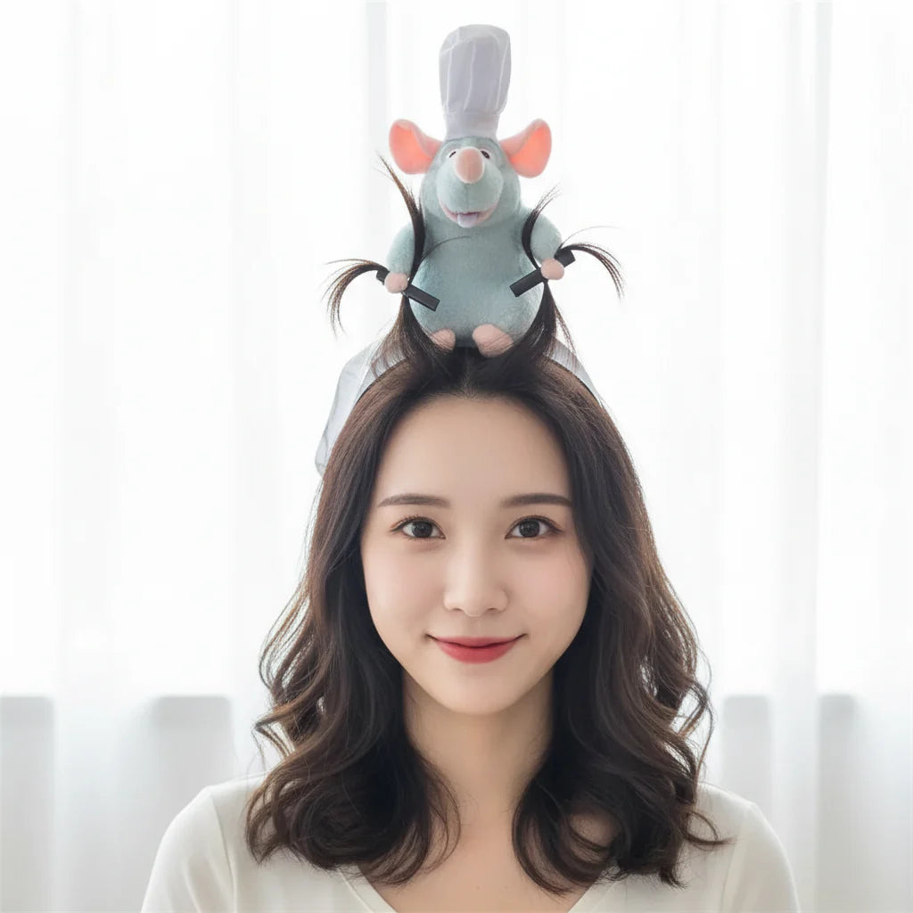 Anime Cosplay Plush Headband - Playful Cartoon Hair Accessory Toy