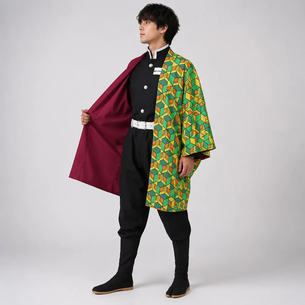Anime Haori Cosplay Set with Mask - Halloween Costume Outfit