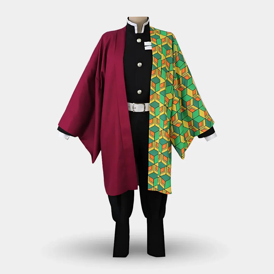 Anime Haori Cosplay Set with Mask - Halloween Costume Outfit