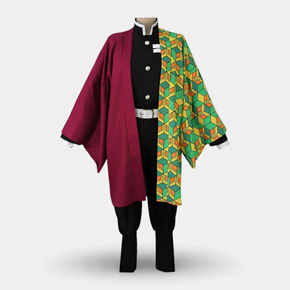 Anime Haori Cosplay Set with Mask - Halloween Costume Outfit