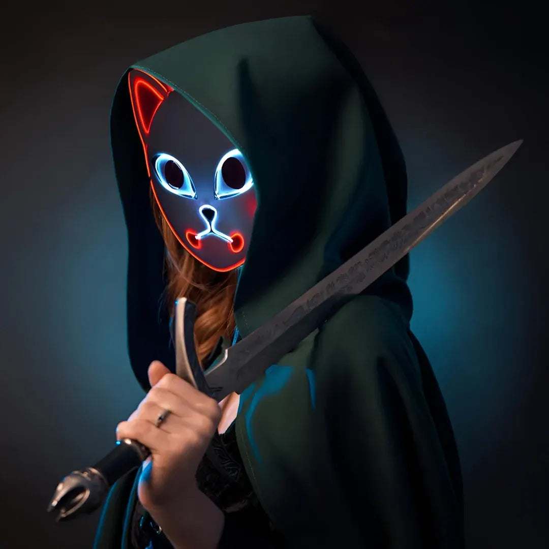 Anime Haori Cosplay Set with Mask - Halloween Costume Outfit