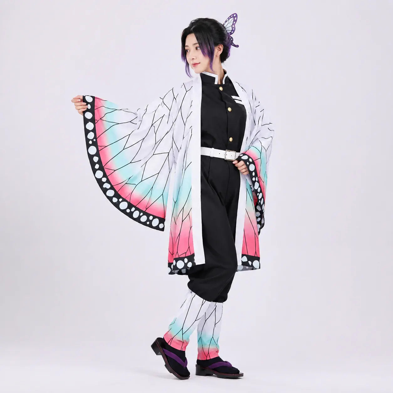 Anime Kimono Sword Cosplay Halloween Costume Outfit