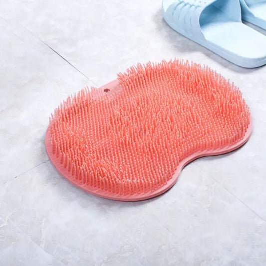 Anti-Slip Shower Mat with Foot & Back Scrubber Texture