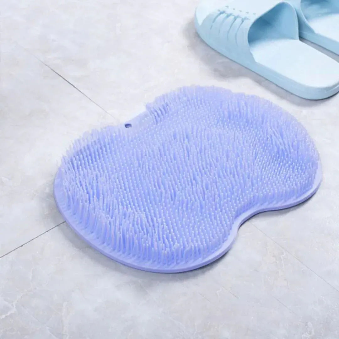 Anti-Slip Shower Mat with Foot & Back Scrubber Texture