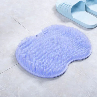 Anti-Slip Shower Mat with Foot & Back Scrubber Texture