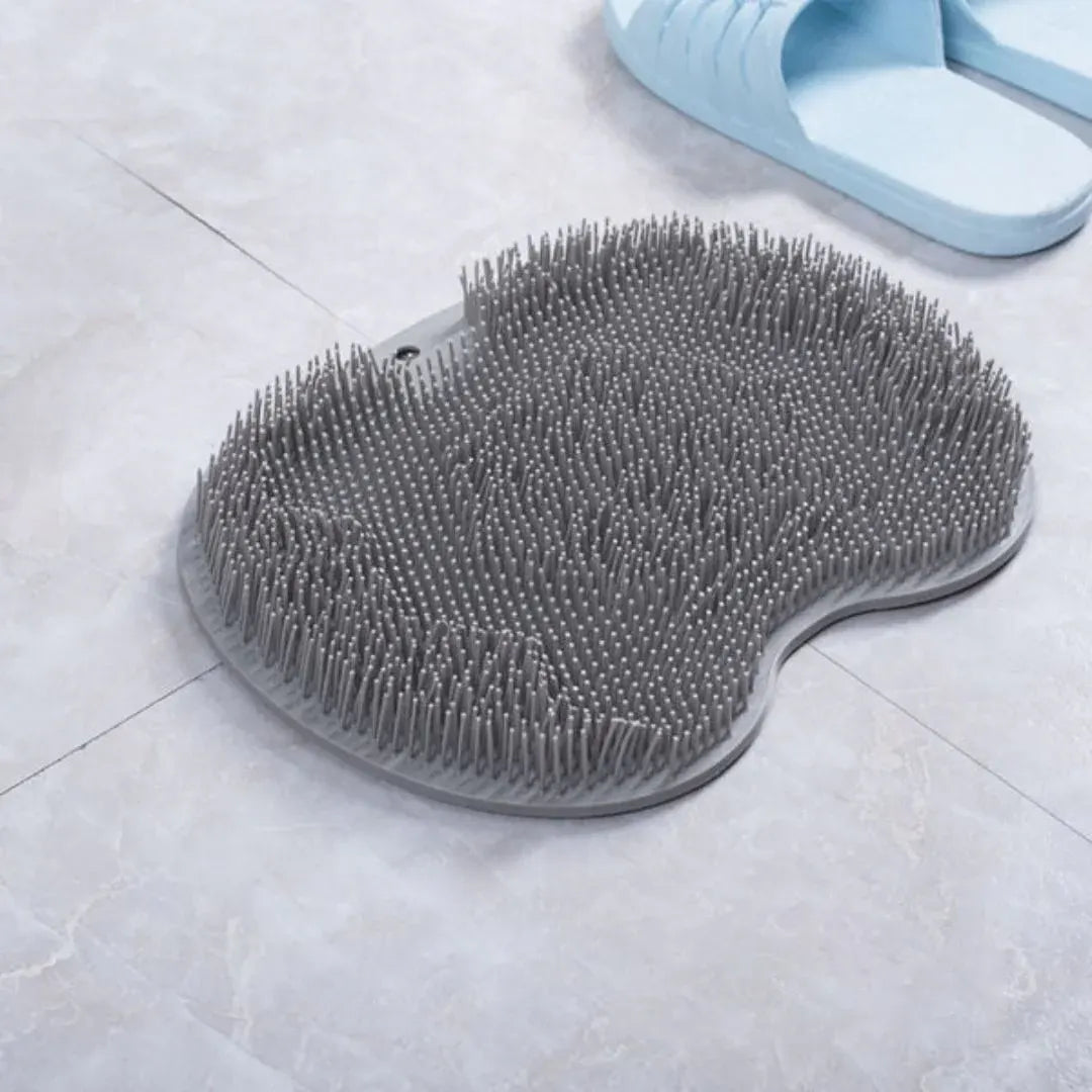 Anti-Slip Shower Mat with Foot & Back Scrubber Texture