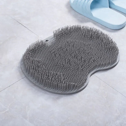 Anti-Slip Shower Mat with Foot & Back Scrubber Texture