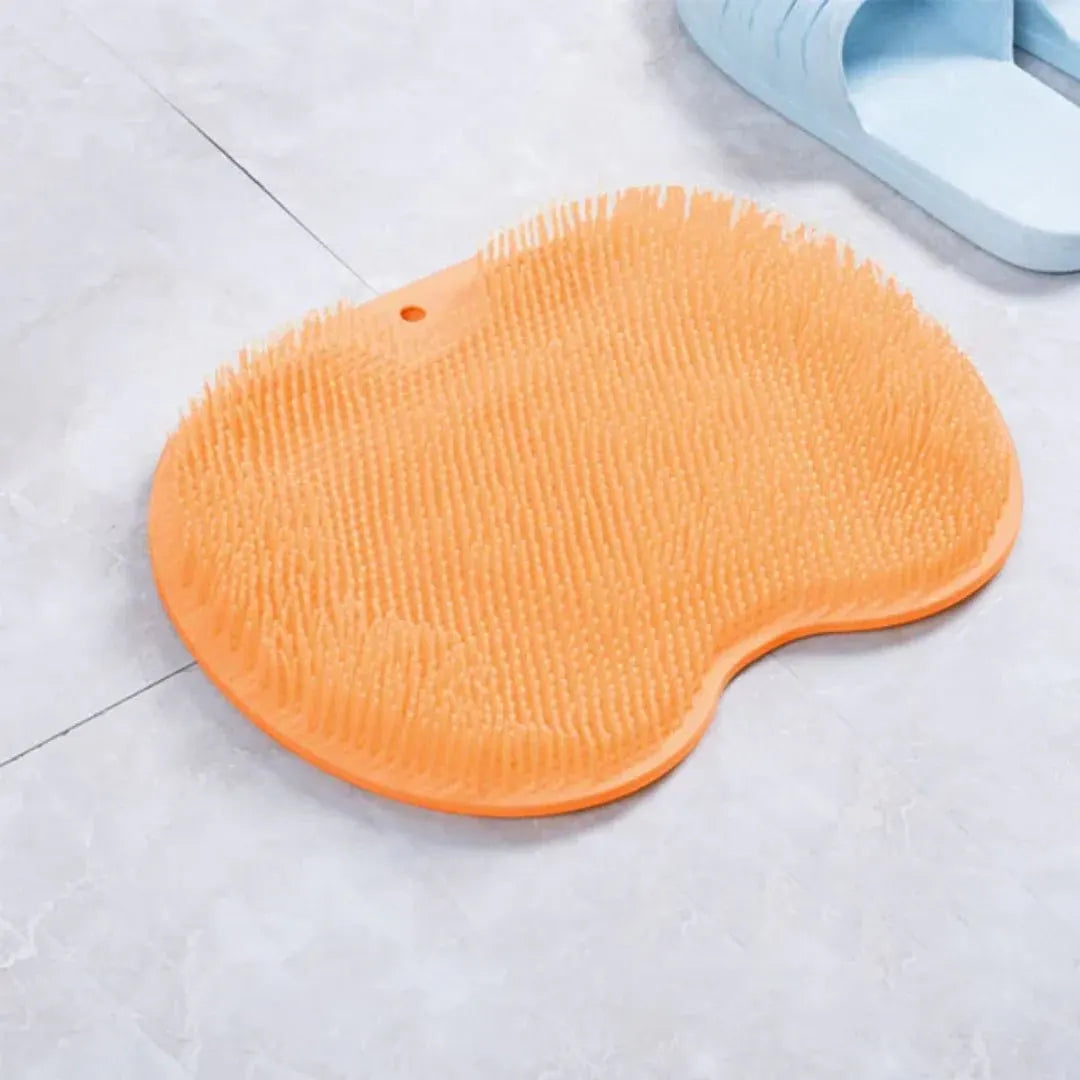 Anti-Slip Shower Mat with Foot & Back Scrubber Texture
