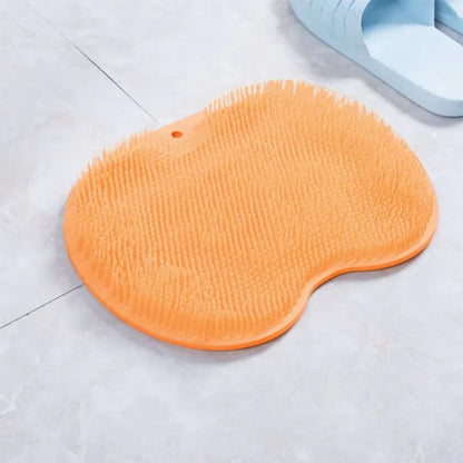 Anti-Slip Shower Mat with Foot & Back Scrubber Texture