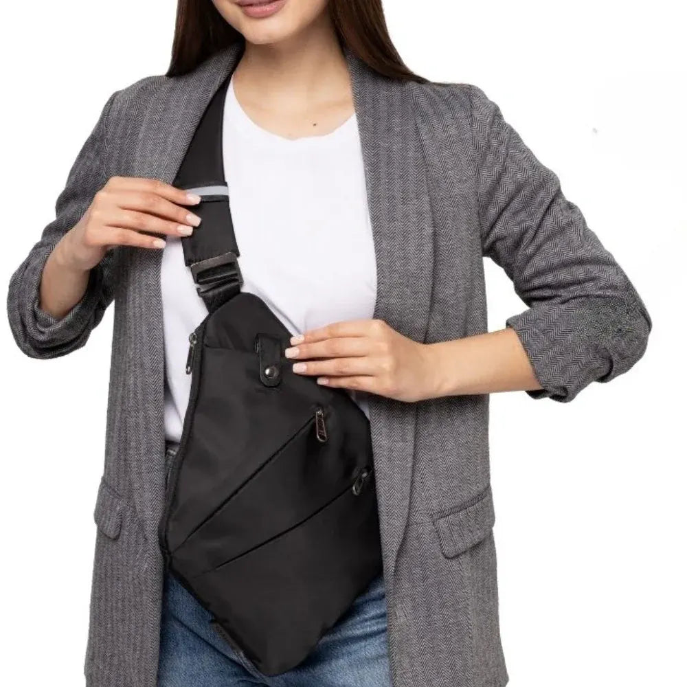 Anti-Theft Sling Crossbody Bag with Single Shoulder Strap