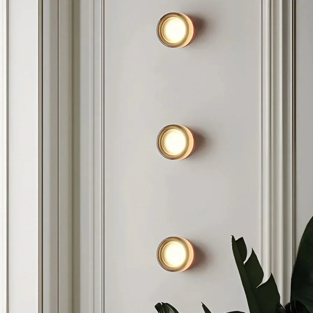 Applique Murale LED Verre Texturé Effet Dimple, Ø10–12cm
